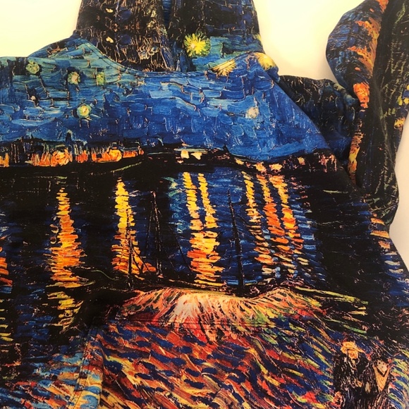 Yizzam Hoodie Sweat Shirt Size M, Van Gogh "Starry Night over the Rhone" - Picture 10 of 10